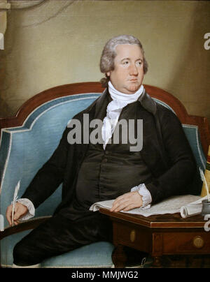 . Inglese: Frederick Muhlenberg della Pennsylvania, un ex ministro Luterano e membro della più importante famiglia tedesca in America, è stato eletto il primo oratore della Camera dei rappresentanti degli Stati Uniti. Un jolly compagno famoso per le sue cene oyster, Muhlenberg aveva una considerevole esperienza come un funzionario che presiede; aveva servito uno stint come presidente del Congresso continentale e aveva presieduto la Convenzione di stato chiamato a ratificare la Costituzione nel 1787. Con il Presidente George Washington provenienti dal sud e Vice Presidente John Adams venendo da New England, Muhlenburg's sel Foto Stock