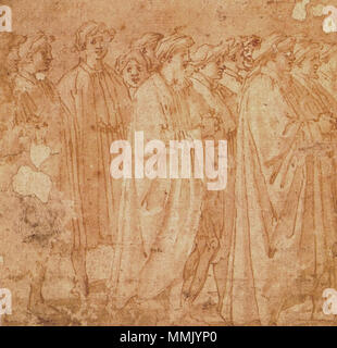 . Sagra. . La seconda metà del XVI secolo. Anonimo: artista fiorentina dopo Masaccio (1401-1428) nomi alternativi nascita Nome: Tommaso di Ser Giovanni di Simone pittore Descrizione Data di nascita e morte 21 Dicembre 1401 1428 Luogo di nascita e morte di San Giovanni Valdarno Roma sede di lavoro Firenze competente controllo : Q5811 VIAF:?7368513 ISNI:?0000 0001 2119 1860 ULAN:?500026649 LCCN:?n79006973 NLA:?35332383 WorldCat artista fiorentina a partire dalla seconda metà del XVI secolo, disegno di Masaccio Sagra. Firenze, Uffizi, Gabinetto dei Disegni. Foto Stock