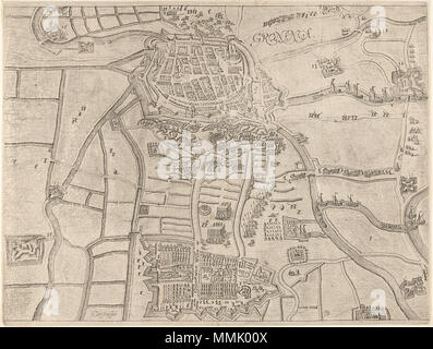 . Inglese: assedio di Groningen in 1594 da Maurizio di Nassau . 14 giugno 2010, 13:25:35. Dolendo, Bartholomeus Willemsz Groningen1594 Foto Stock
