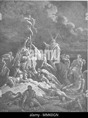 . Inglese: il serpente di bronzo (Num. 21:4-9) Русский: Моисей изготавливает медного змея (Числ. 21:4-9) . 1866. Gustave Doré (1832-1883) nomi alternativi Paul Gustave Doré Paul Gustave Louis Christophe Doré descrizione pittore francese, illustrator, incisore e caricaturista Data di nascita e morte 6 Gennaio 1832 23 gennaio 1883 Luogo di nascita e morte di Parigi Strasburgo sede di lavoro Parigi competente controllo : Q6682 VIAF:?ISNI 41839207:?0000 0001 2278 8373 ULAN:?500013657 LCCN:?n79089221 NLA:?35041510 WorldCat 042.il serpente di bronzo Foto Stock