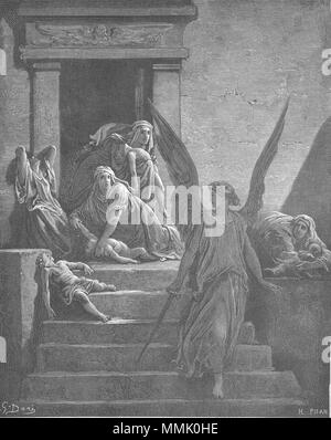 . Inglese: i primogeniti degli Egiziani sono trafitti (Ex. 12:21-29) Русский: и в полночь Господь поразил всех первенцев в земле Египетской (Исх. 12:21-29) . 1866. Gustave Doré (1832-1883) nomi alternativi Paul Gustave Doré Paul Gustave Louis Christophe Doré descrizione pittore francese, illustrator, incisore e caricaturista Data di nascita e morte 6 Gennaio 1832 23 gennaio 1883 Luogo di nascita e morte di Parigi Strasburgo sede di lavoro Parigi competente controllo : Q6682 VIAF:?ISNI 41839207:?0000 0001 2278 8373 ULAN:?500013657 LCCN:?n79089221 NLA:?35041510 WorldCat 035.il primogenito della Foto Stock