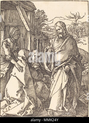 R-20101022-0011.jpg Albrecht Dürer (tedesco, 1471 - 1528 ), Cristo il congedo da sua madre, probabilmente c. 1509/1510, xilografia, Rosenwald Collection Albrecht Dürer - Cristo Congedo dalla sua madre (NGA 1943.3.3637) Foto Stock