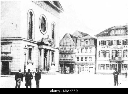 Gießen Stadtkirche um 1900 Foto Stock