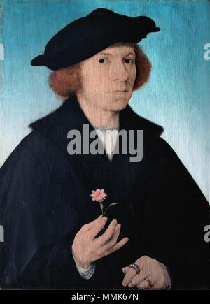 . Deutsch: Selbstporträt des Malers Joos van Cleve inglese: autoritratto del pittore Joos van Cleve Self-portrait. circa 1519. Joos van Cleve ritratto di auto Foto Stock