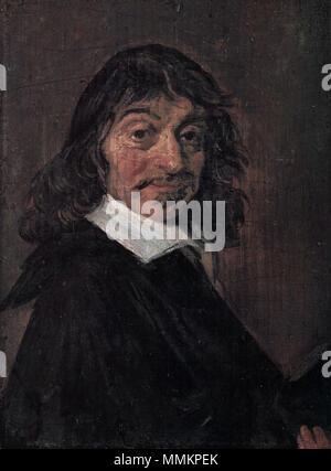 René Descartes (650) *olio su pannello *19 x 14 cm *1625 - 1649 Frans Hals, Ritratto di René Descartes - digitalmente derivato modificate Foto Stock