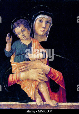 Inglese: Madonna con il pollice . 1460-1465. Giovanni Bellini Madonna con il pollice Foto Stock