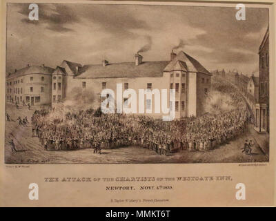 . Inglese: Chartist dimostrazione Newport 1839 Chartist dimostrazione Newport 1839 Chartist dimostrazione Newport 1839 Foto Stock