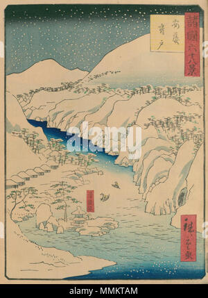 . 日本語: 二代目廣重"諸国六十八景 安芸音戸" . 1862. Hiroshige II (1826-1869) nomi alternativi ???: ?????????? ?????????? ??????? ?? Inglese: Shigenobu Utagawa, Chinpei Suzuki Descrizione giapponese ukiyo-e artista Data di nascita e morte 1826 21 ottobre 1869 sede di lavoro autorità di Yokohama controllo : Q653454 VIAF:?ISNI 24873709:?0000 0000 8103 9740 ULAN:?500333018 LCCN:?n88269385 GND:?111268302X WorldCat Hiroshige II Aki Ondo Foto Stock