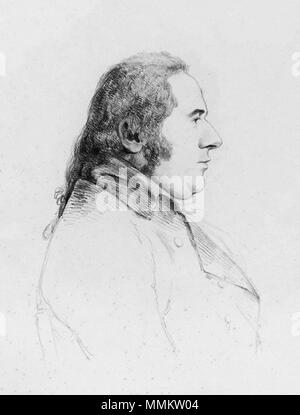 . Inglese: George Legge, 3° Conte di Dartmouth (1755-1810) da William Daniell, dopo George Dance, soft-attacco a terra, pubblicata il 1 febbraio 1809 (25 maggio 1799) 16 3rdEarlOfDartmouth Foto Stock