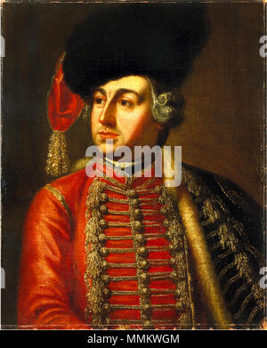 . Inglese: David Garrick come Tancredi nel Tancredi e Sigismuna da James Thomson Ritratto di David Garrick (1717-1779). 1752. David Garrick come Tancredi nel Tancredi e Sigismuna da James Thomson Foto Stock