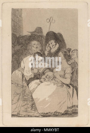 Francisco de Goya, La filiacion (filiazione), spagnolo, 1746 - 1828, o prima del 1799 ad acquaforte e acquatinta [prova di lavoro], Rosenwald Collection Goya - La filiacion (filiazione)