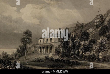 . Inglese: pulpito Rock, a Bonchurch, Isle of Wight, Regno Unito, incisione da William Bernard Cooke, a Bonchurch, Shanklin e il Undercliff (1849). . 1849. William Bernard Cooke (1778-1855) Descrizione British pittore e incisore, Data di nascita e morte 1778 2 Agosto 1855 Luogo di nascita e morte Londra London sede di lavoro London Authority control : Q8005455 VIAF:?ISNI 69203217:?0000 0001 2320 9876 ULAN:?500012369 LCCN:?nr96038730 NLA:?35459744 WorldCat pulpito Rock a Bonchurch Foto Stock