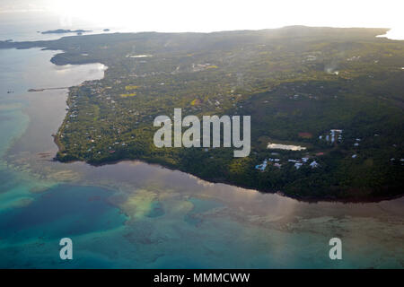 Vista aerea di isola di Wallis, Wallis & Futuna, Sud Pacifico Foto Stock