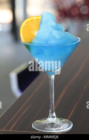 Blue cocktail gelato Foto Stock