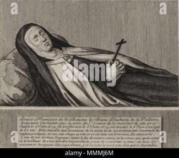 . Inglese: Morte di Soeur Louise de la Miséricorde, ex Louise de la Vallière amante di Luigi XIV . Il 10 novembre 2013, 01:36:34. La morte sconosciuta di Louise de la Valliere Foto Stock