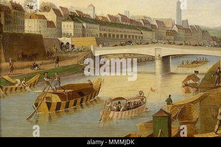 Carl Ludwig Hoffmeister Ferdinandsbrücke Wien 1825 - dettaglio Foto Stock