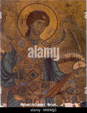 L'arcangelo Michele mosaico bizantino (circa 1125-1130) inglese: l'Arcangelo Michele mosaico . tra circa 1125 e circa 1130. Arcangelo Michele - Monastero di Gelati mosaico bizantino (circa 1125-1130) Foto Stock