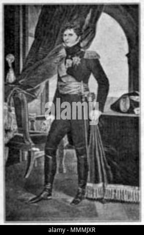 . Inglese: Re Karl XIV Johan di Svezia Svenska: Karl XIV Johan . circa 1815. Nils Personne (testo), K D Forssell (immagine) 117-Karl Johan-Svenska teatern 3 Foto Stock