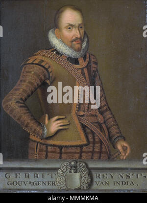 Gerard Reynst (gest 1615), dopo anonimo Ritratto di Gerard Reynst. Titolo alternativo(s): Gerard Reynst (gest 1615). Gouverneur-generaal (1614-15).[1] Portretten van de Gouverneurs-Generaal van het voormalige Nederlands Oost-Indië: Portret van Gerard Reynst (..-1615) (naar 17de-eeuiws voorbeeld).[2]. Il XVIII secolo. Gerard Reynst Foto Stock