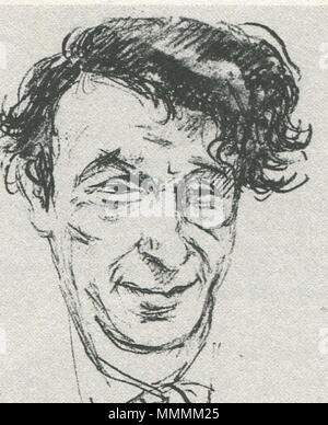 . Deutsch: Emil Orlik: Zeichnung des Wiener Schriftstellers Anton Kuh Anton Kuh 1926 gezeichnet von Emil Orlik 52 AntonKuh 1926 Foto Stock
