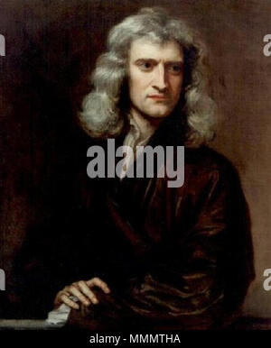 . Ritratto di Isaac Newton (1642-1727) . 1689. Sir Isaac Newton (1643-1727) Foto Stock
