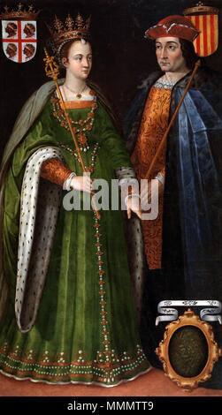 Còpia de 1634 del imaginari retrat de la reina Peronella d'Aragó ho elcomte Ramón Berenguer IV de Barcelona - Filippo Ariosto (1586-1587) Foto Stock