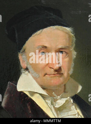 . Deutsch: C.F. Gauß (Ausschnitt aus einem Gemälde von Gottlieb Biermann, 1887) Inglese: ritratto del matematico e filosofo Carl Friedrich Gauss Français : Karl Friedrich Gauss (mathématicien et philosophe) . 1840. Carl Friedrich Gauss Foto Stock