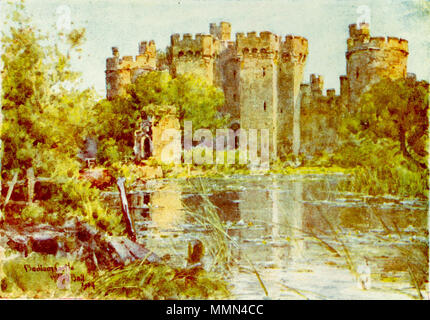 . Il Castello di Bodiam dipinta da Wilfrid palla in 'Sussex dipinta" (1906). . 1904. Wilfrid sfera (1853-1917) 89 Bodiam-Castle Foto Stock