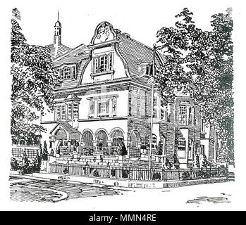 . Inglese: Ex casa dello studente di fraternità de:Corps Hansea Bonn a Bonn/Germania, Baumschulallee / Poppelsdorfer Allee Deutsch: Früheres Haus des de:Corps Hansea Bonn, Baumschulallee, Ecke Poppelsdorfer Allee . prima di 1910. 90 sconosciuto Hansea Bonn - Haus Foto Stock