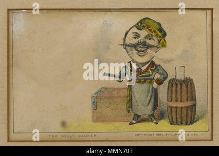 Il Jolly fumatore. circa 1880. 101 Brooklyn Museum - Il Jolly fumatore - Currier Ives Foto Stock