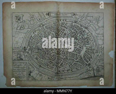 . Inglese: Bruges dal Guiccardini, ter . 22 Gennaio 2013 11:10:13. Lodovico Guicciardini (Firenze, 19 agosto 1521-Anversa, 22 marzo 1589) 102 Bruges dal Guiccardini, ter Foto Stock