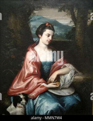 Anne Allen, più tardi la Signora John Penn. 1763. "Anne Allen, più tardi la Signora John Penn' da Benjamin West, Cincinnati Foto Stock