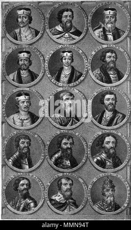 . Русский: Русские правители. Inglese: Russo i righelli. . 1800. Sconosciuto 003 Storia della Russia da William Tooke Foto Stock