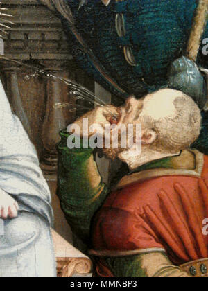 Beffardo di Cristo (dettaglio).. circa 1535-1538. Messkirch beffardo di Cristo (dettaglio) Foto Stock