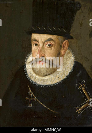 Ritratto di arciduca Massimiliano III dell'Austria (1558-1618). 1590s. Henseiller Massimiliano III d'Austria Foto Stock