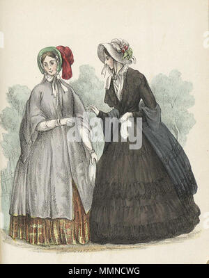 Modejournal för alla snälla dockor 1858, illustrazione nr 6 Foto Stock