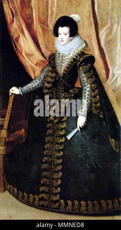 Deutsch: Isabella von Bourbon, Erste Frau Philipps IV. von Spanien inglese: Isabella di Borbone, prima moglie di Filippo IV di Spagna Español: Isabel de Borbón (1602-1644) . 1632. IsabellaofBourbonVelazquez1632 Foto Stock