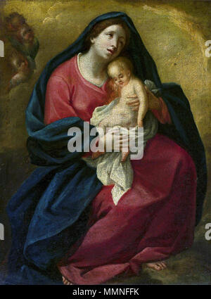 . Madonna e Bambino Madonna con Bambino e putti.. seconda metà del XVII secolo. Anonimo Madonna con il Bambino e i putti Foto Stock