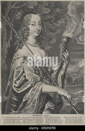 . Inglese: Regina Maria Luigia Gonzaga Nevers come Proserpina. Proserpina la nuict Foto Stock