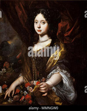 Ritratto di Anna Maria Luisa de' Medici (1667-1743). 1680s. Anna Maria Luisa bambino Foto Stock