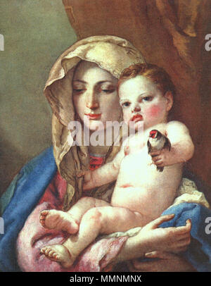 Madonna del Cardellino. circa 1760. Giovanni Battista Tiepolo - La Madonna del Cardellino - WGA22360 Foto Stock