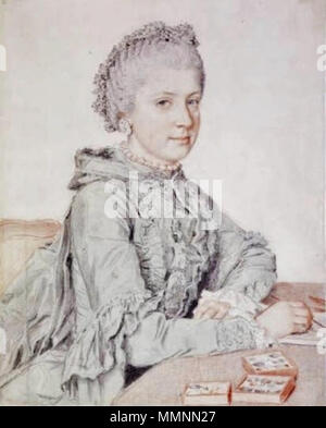 Ritratto dell'Arciduchessa Maria Cristina d'Austria (1742-1798). 1762. Maria Cristina d'Austria da Liotard Foto Stock