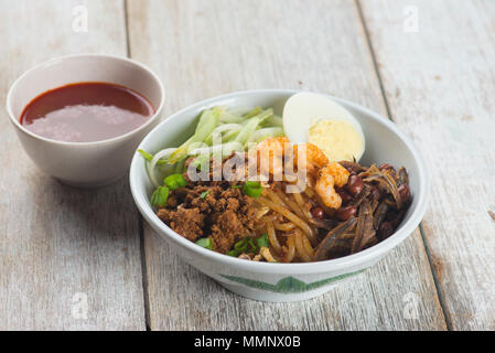 Peperoncino pan mee cibo asiatico Foto Stock