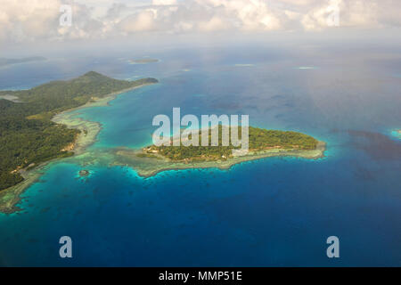 Vista aerea di Chuuk, Stati Federati di Micronesia Foto Stock