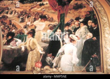 . Français : Fresque peinte par Albert Maignan situé au parisien ristorante Le Train Bleu dans le hall de la gare de Parigi-lione. . 8 luglio 2008. Albert Maignan (1845-1908) nomi alternativi Albert Pierre René Maignan; Albert Pierre Rene Maignan; Albert-Pierre-René Maignan; Albert Pierre Rene; Albert-Pierre-Rene Maignan; Maignan; albert maignan Descrizione pittore francese Data di nascita e morte 14 Ottobre 1845 29 Settembre 1908 Luogo di nascita e morte Beaumont-sur-Sarthe Saint-Prix competente controllo : Q2831372 VIAF:?ISNI 12576094:?0000 0000 6660 4107 ULAN:?500032571 LCCN:?nb2007017434 S Foto Stock