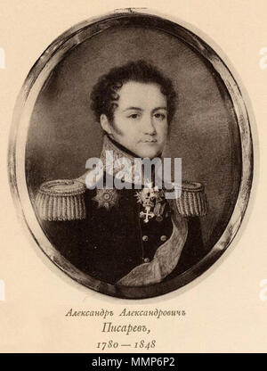 . Aleksandr Aleksandrovich Pisarev, 1780-1848 . 1908. Unknown Aleksandr Aleksandrovich Pisarev, 1780-1848 Foto Stock