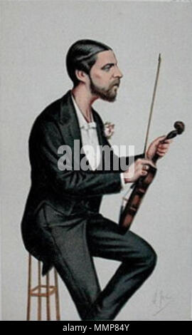 . La caricatura di S.A.R. il Duca di Edimburgo. Leggere la didascalia "Primo Violino". . Circa. 1873 (pubblicato il 10 gennaio 1874). Carlo Pellegrini (1839-1889) nomi alternativi Lo Strinare, Ape Descrizione artista italiano e caricaturista Data di nascita e morte 25 Marzo 1839 22 gennaio 1889 Luogo di nascita e morte Capua Londra sede di lavoro London Authority control : Q935877 VIAF:?ISNI 91408204:?0000 0001 1684 9584 ULAN:?500106277 LCCN:?n94116782 NLA:?35070756 WorldCat Duca di Edimburgo Vanity Fair 10 Gennaio 1874 Foto Stock