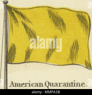 . Inglese: American quarantena. Johnson nuovo grafico di emblemi nazionali, 1868.jpg Johnson nuovo grafico di emblemi nazionali. La stampa mostra le bandiere dei vari paesi, quelle percorse da navi e il 'Signals per piloti." nell'angolo in alto a sinistra è il 'degli Stati Uniti 37-stella bandiera, nell'angolo in alto a destra è il "Royal Standard del Regno Unito Gran Bretagna & Irlanda'; nell'angolo in basso a sinistra è il "russo" Standard e nell'angolo in basso a destra è il 'Standard francese." Il flag su questo foglio differiscono leggermente da quelli su di un altro foglio numerato 4 [top left] e 5 [alto a destra]. . 186 Foto Stock