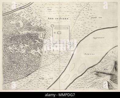 . Nederlands: Plattegrond van het fort bij Siara. Arx in Siara. Rechtsonder: No: 25. Inglese: piano di pavimento del fort a Siara. -Arx in Siara. In basso a destra: No:25. Nederlands: Plattegrond van het fort bij Siara inglese: piano di pavimento del fort a Siara . 1647. Creatore:Georg Marcgraf creatore:Joan Blaeu sr. Frans Post (1612-1680) nomi alternativi Frans Jansz. Post Descrizione incisore olandese, pittore e disegnatore Data di nascita e morte 17 novembre 1612 (battezzato) 17 febbraio 1680 (sepolta) Luogo di nascita e morte Haarlem Haarlem periodo di lavoro lavoro 1637-1680 ubicazione Haarlem (1627-1636) Foto Stock