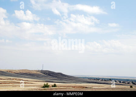 Le grandi distese aperte della Russia meridionale nei pressi di Volgograd Foto Stock